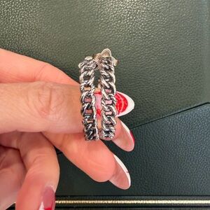 David Yurman cable hoops in sterling silver